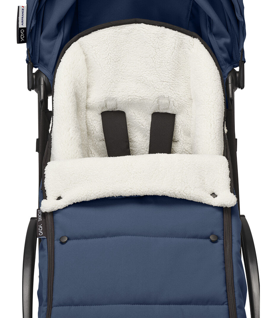 Stokke® YOYO3® 6+ Air France. Footmuff first button, detail. galery image 5